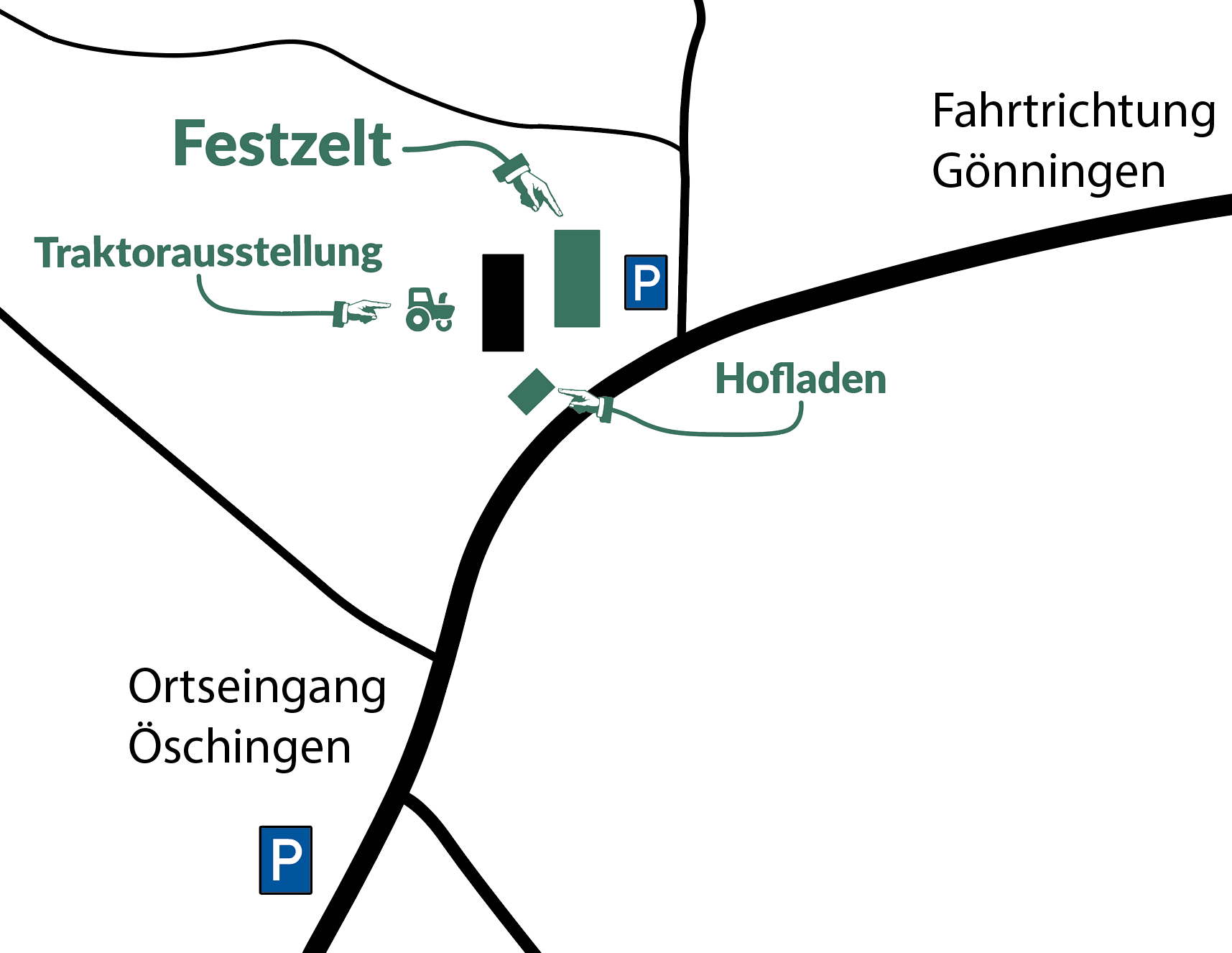 Wegbeschreibung zum Öschbachtalhof in Mössingen-Öschingen